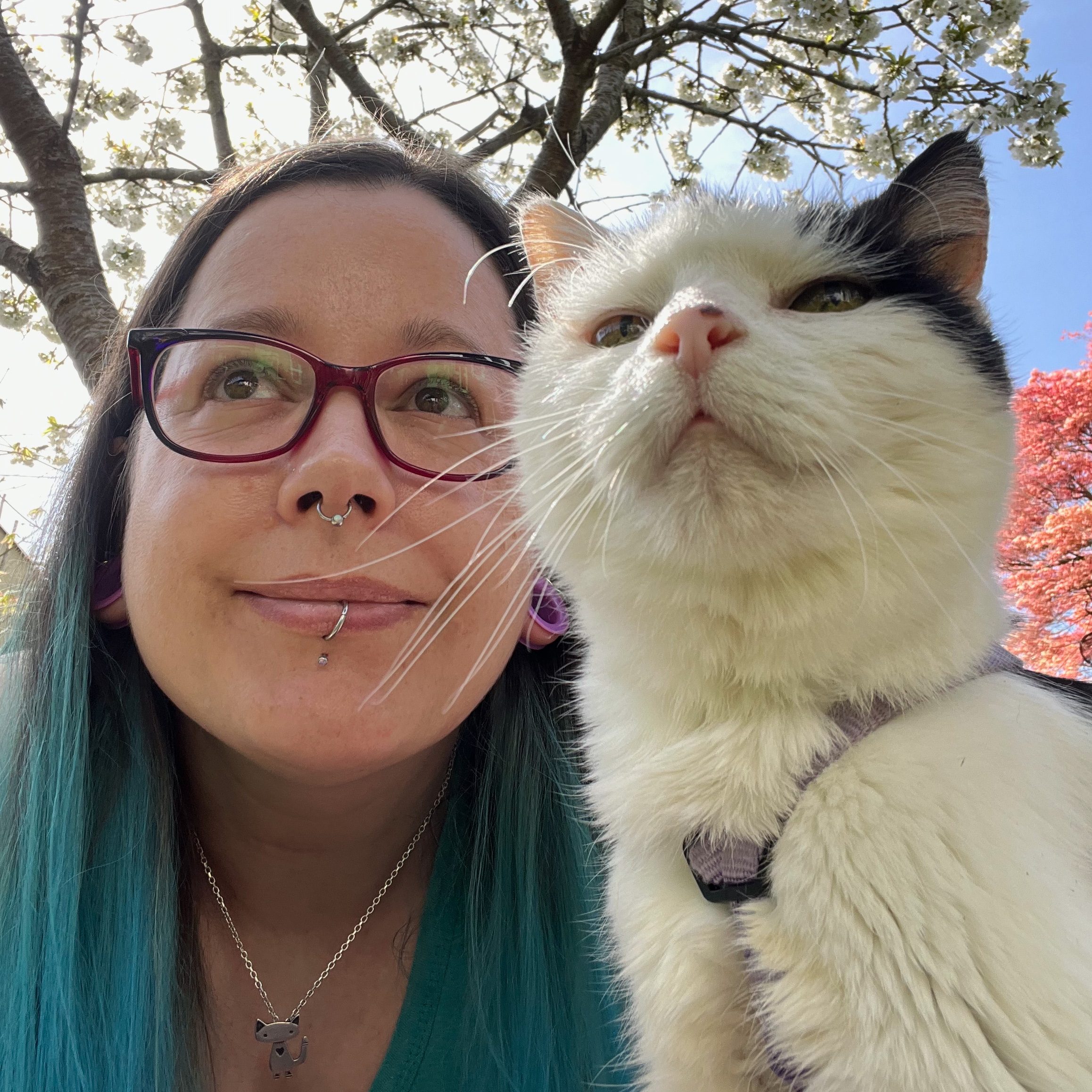 Beth and Pixie cat